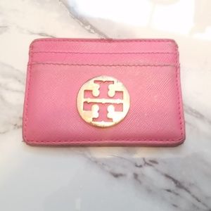 Pink Tory Burch Card Holder